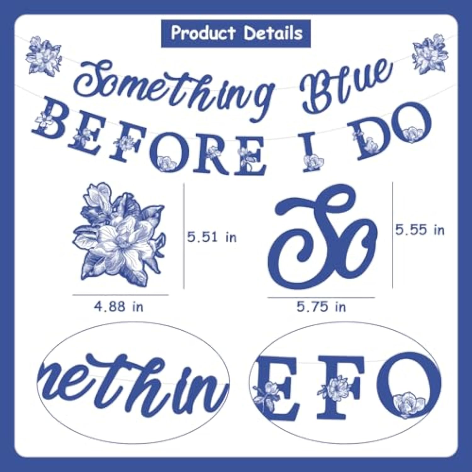 Something Blue Before I Do Banner For Women Girl, Something Blue Bridal Shower Decoration No Diy Reqired Banner For Bridal Shower Bachelorette Engagement Wedding Party