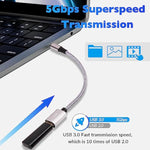 Usb-C To Usb 3.1 Adapter?2 Pack?, Nylon Braided Type-C Otg Cable Usb C Male To Usb A 3.0 Female Connector For Iphone 15?Iphone 15 Promax, Samsung S23 Ultra, Macbook Pro, Macbook Air/Mini, Google Pixel