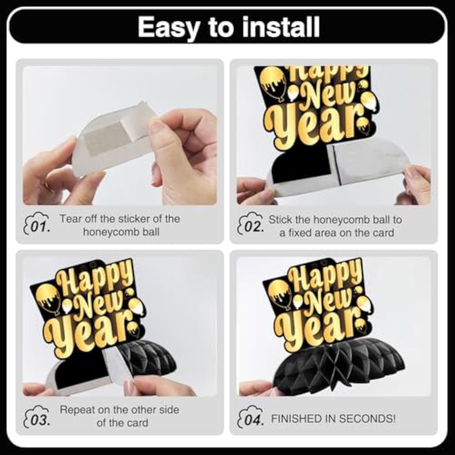 12-Piece New Year 2026 Double-Sided Table Centerpiece Set