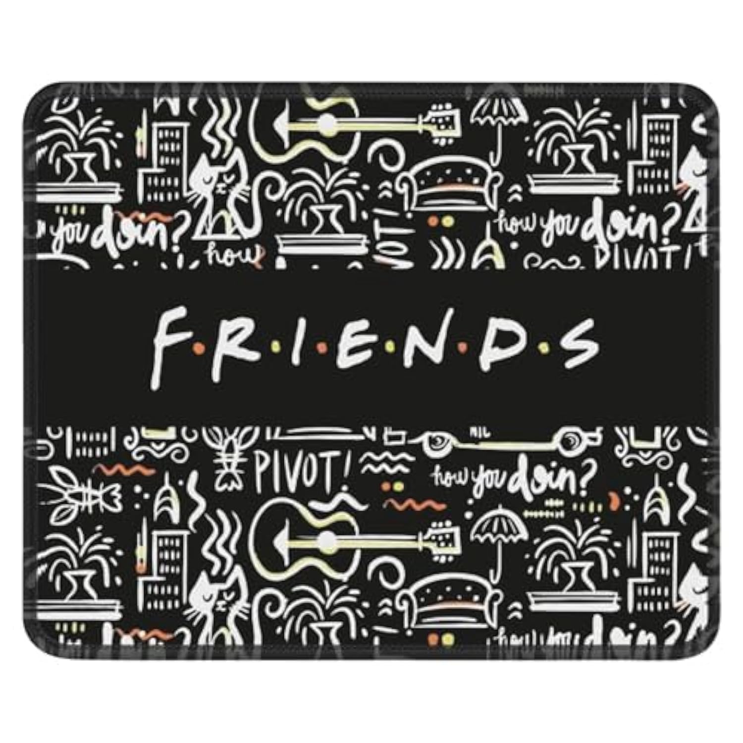 Friends Merchandise Mouse Pad For Desk, Computer Or Gaming Mousepad, Friends Merch Mouse Mat, Funny Friends Gifts For Coworkers, Friends, Families Or Friends Tv Show Fans