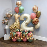 40 Inch Cream Foil Balloon Number 8, Giant Self Inflating Beige Number Balloons 0-9 For Men Women, White Sand 8 Helium Balloons Set For Girls Boys 8Th Birthday Anniversary Party Decorations Supplies