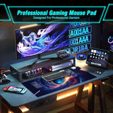 Large Gaming Mouse Pad, Technological Nebula Style Professional Gaming Mousepad, Nonslip Waterproof Rubber Base Mouse Pad For Gaming & Office & Home, 31.5 X 11.8Inch Full Desk Mouse Pad
