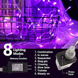 Purple String Lights Christmas - 320 Led 35M/115Ft 8 Modes End-To-End Plug In Indoor/Outdoor Waterproof Decorative Insid