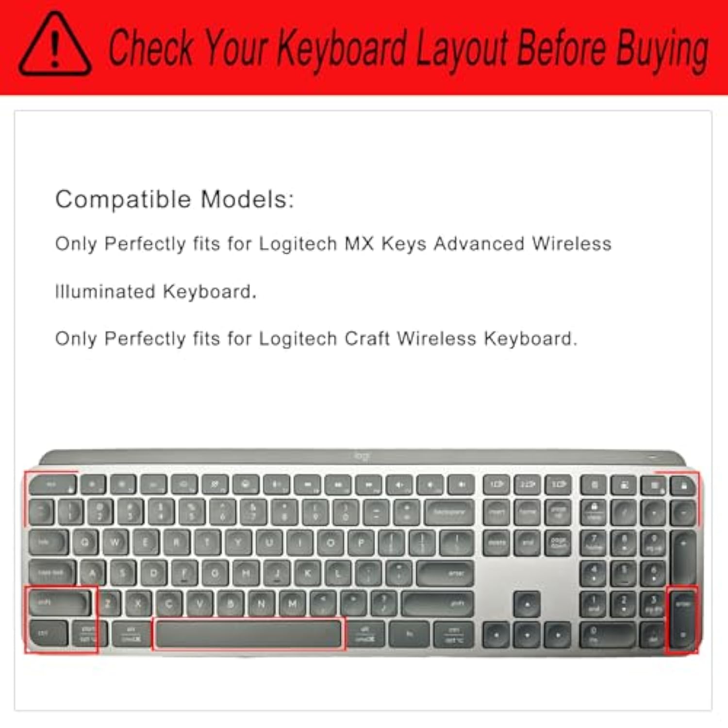 Logitech Craft Keyboard Cover Silicone, Keyboard Cover For Logitech Mx Keys Ad