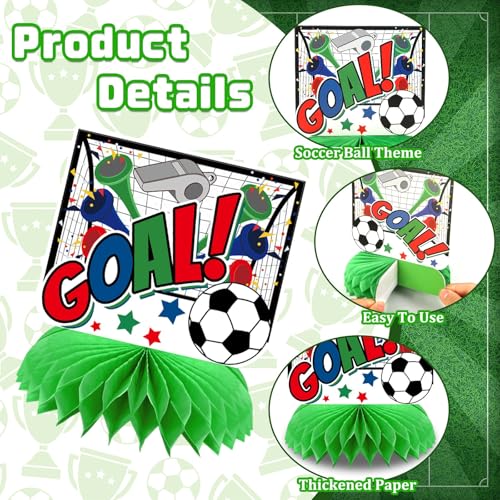 World Soccer Party Decoration Honeycomb Centerpieces Football