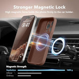 Magnetic For Iphone 14 Pro Case, Compatible With Magsafe, [Full Camera Protection][Screen Protector] Silicone Shockproof Protective Phone Case For Iphone 14 Pro 6.1", Brown
