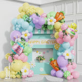 Easter Balloon Garland Arch Kit,151Pcs Pastel Balloon Arch With Bunny Carrot Chick Egg Foil Balloons For Easter Party Supplies Spring Baby Shower Decorations
