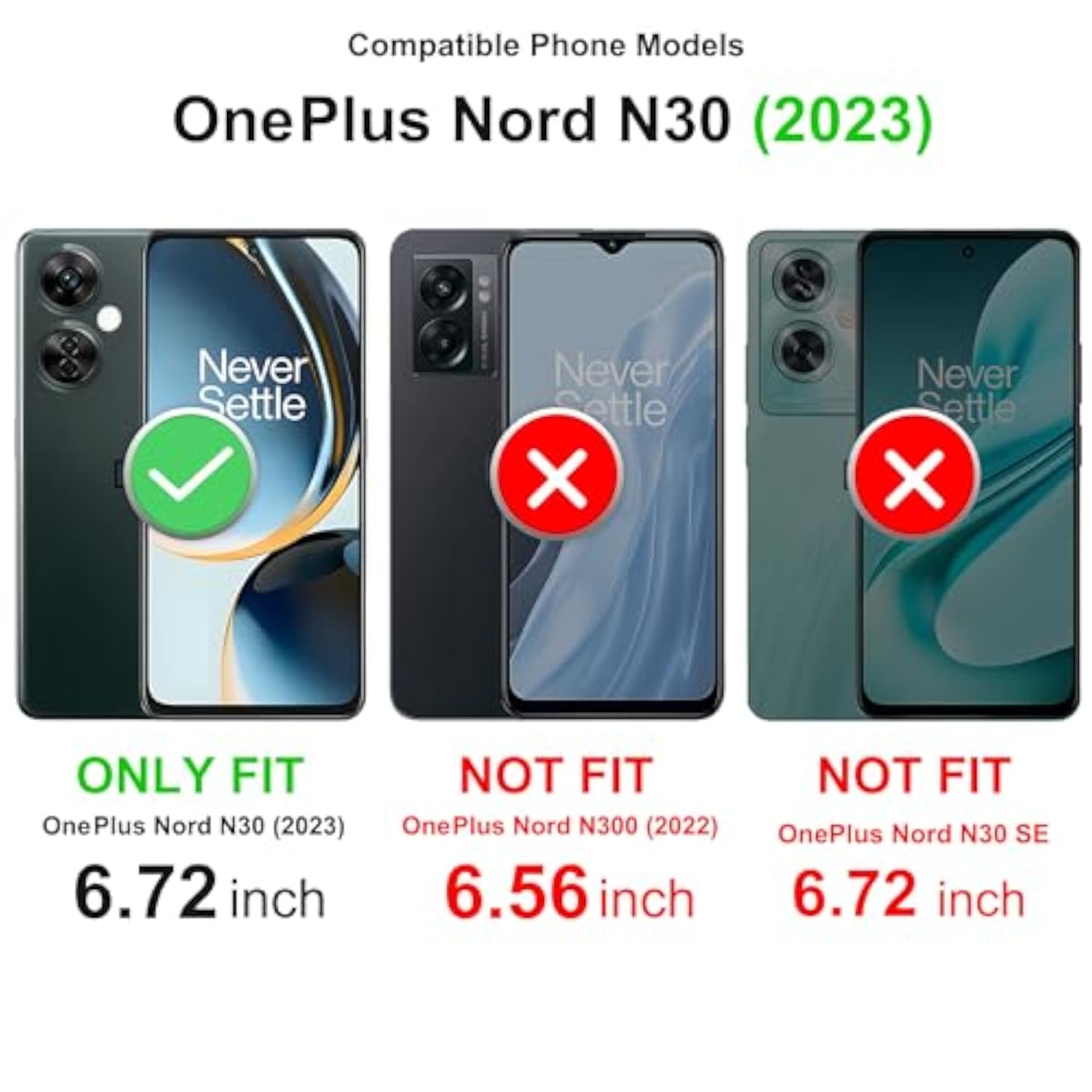 OnePlus Nord N30 5G Case with Slide Camera Cover & Screen Protector 2 Pack Military Grade Protective Case