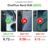 Fit For Oneplus Nord N30 5G Case With Slide Camera Cover & Screen Protector (2 Pack), Build In 360° Rotating Ring Kickstand [Military Grade] Protective Case For Nord N30 5G Case, Black