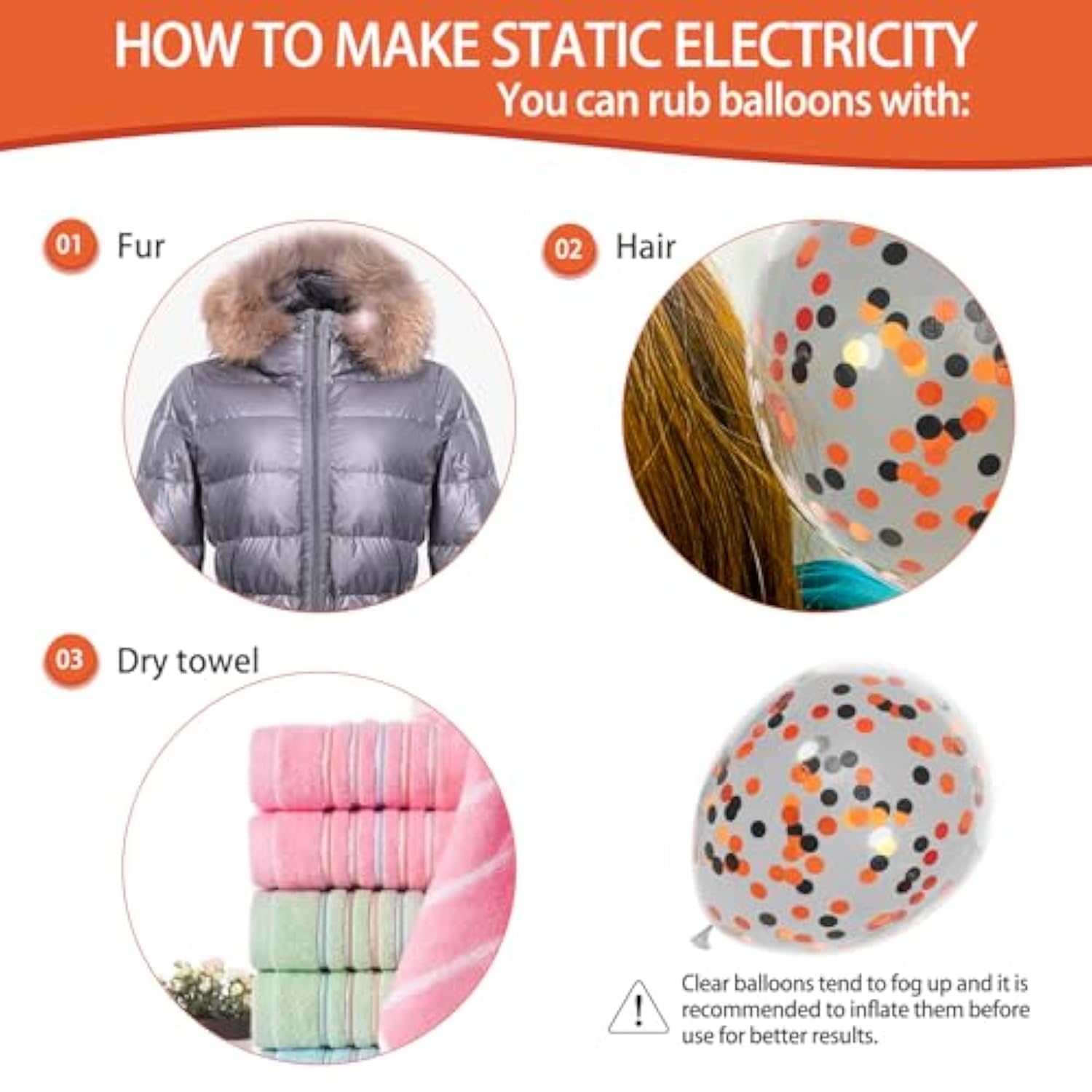 Halloween Balloon Set: Black, Orange, Confetti - 68 Piece Party Decor