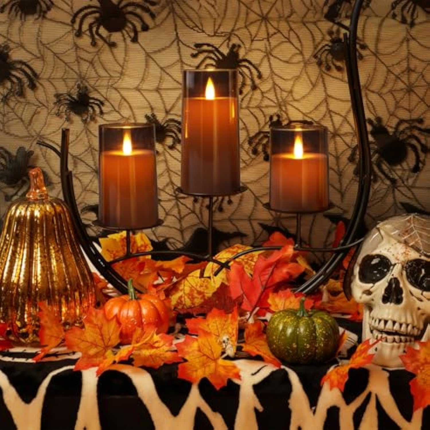 Realistic Flickering Flameless Candles, Battery Operated Candles, Led Fake Electric Candle With Remote Control And Timer For Home, Christmas Decoration, Grey, Set Of 5