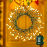 Fairy Lights Battery Operated, 10Ft 120Led Twinkle Firecracker String Lights With 8 Lighting Modes & Timer, Green Wire C