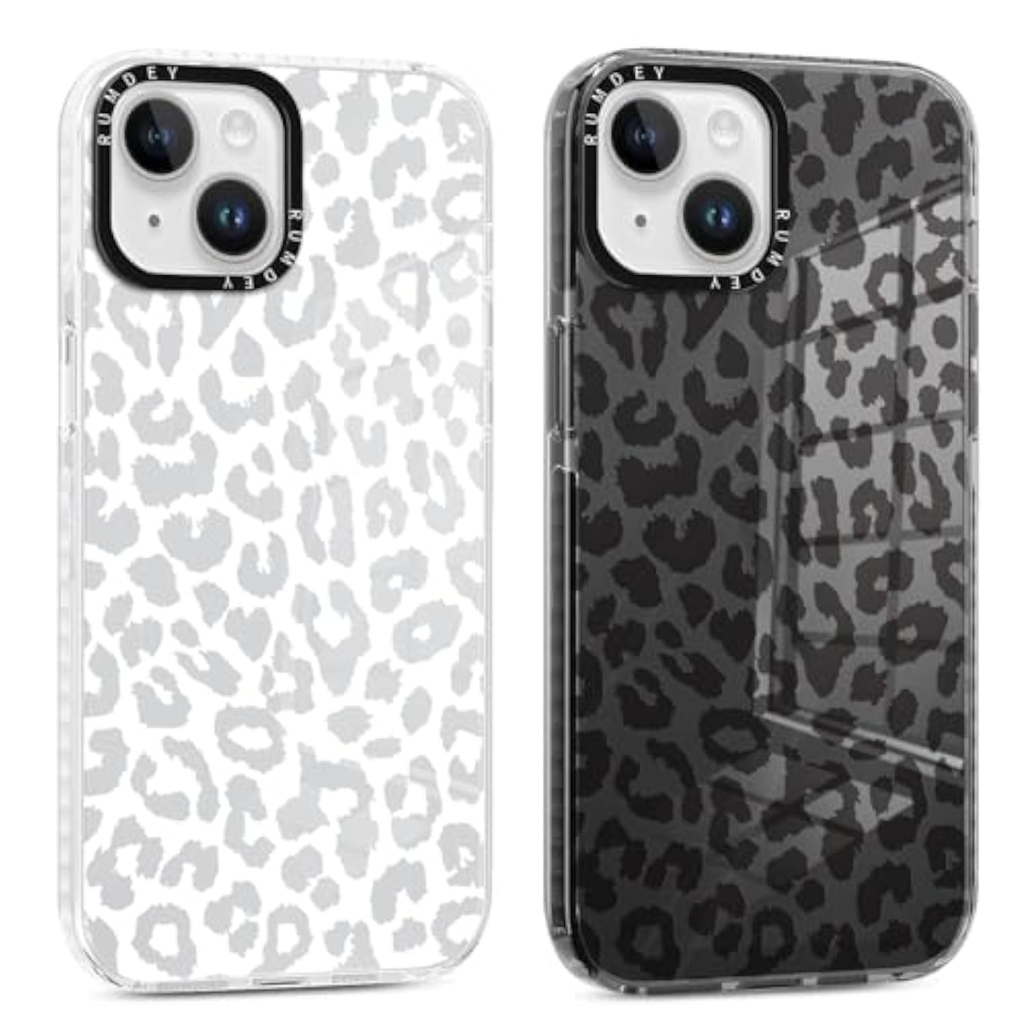 2 Pack Cheetah Print Cases For Iphone 13 / Iphone 14 Case 6.1 Inch, Clear Cute Coquette Fashion Leopard Patterns For Girls Women Funda With Shockproof Protection Silicone Soft Tpu Cover