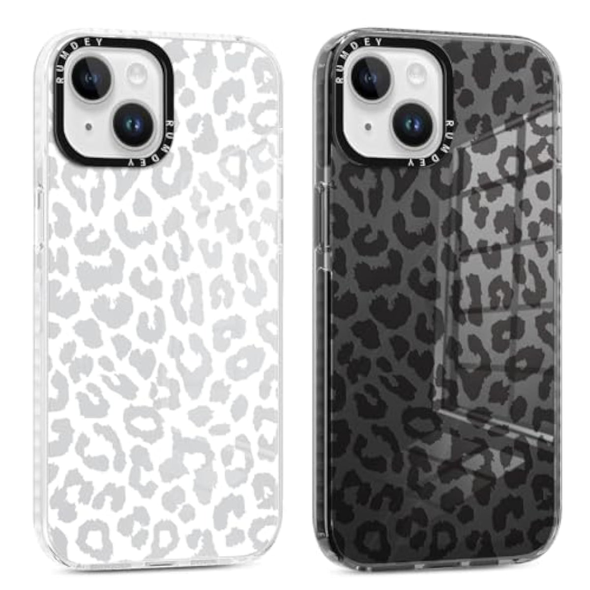 2 Pack Cheetah Print Cases For Iphone 13 / Iphone 14 Case 6.1 Inch, Clear Cute Coquette Fashion Leopard Patterns For Girls Women Funda With Shockproof Protection Silicone Soft Tpu Cover