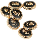 14Pcs Vintage Rose Button 15Mm Metal Enamel Suit Button Flower Buttons