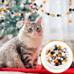 200 Pcs Cat Print Wood Beads 16Mm Round Handmade Polished Spacer Beads For Jewelry Making Diy Crafts Making Home Party Decoration