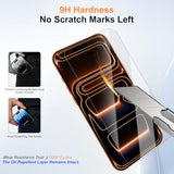 Tempered Glass Screen Protector for iPhone 17 Pro Max, 9H Hardness Military Grade Shatterproof, Aerospace Grade Glass, Full Coverage, Impact &