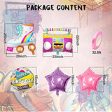 8PCS Roller Skate Rainbow Balloons & Boombox Props for 80s 90s Party Decor