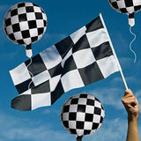 24 Pcs 18" Checkered Racing Balloons for Car Theme Parties
