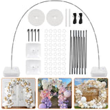 Balloon Arch Kit, 8Ft Tall & 9Ft Wide Adjustable Balloon Arch Stand With 2 Pvc Bases,2 Water Fillable Bags, 50Pcs Balloon Clips For Wedding Birthday Party Baby Shower Supplies Decoration