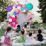 Puppy Party Balloon Garland Kit with Dog Bone Foil & Confetti Balloons for Girls' Celebrations