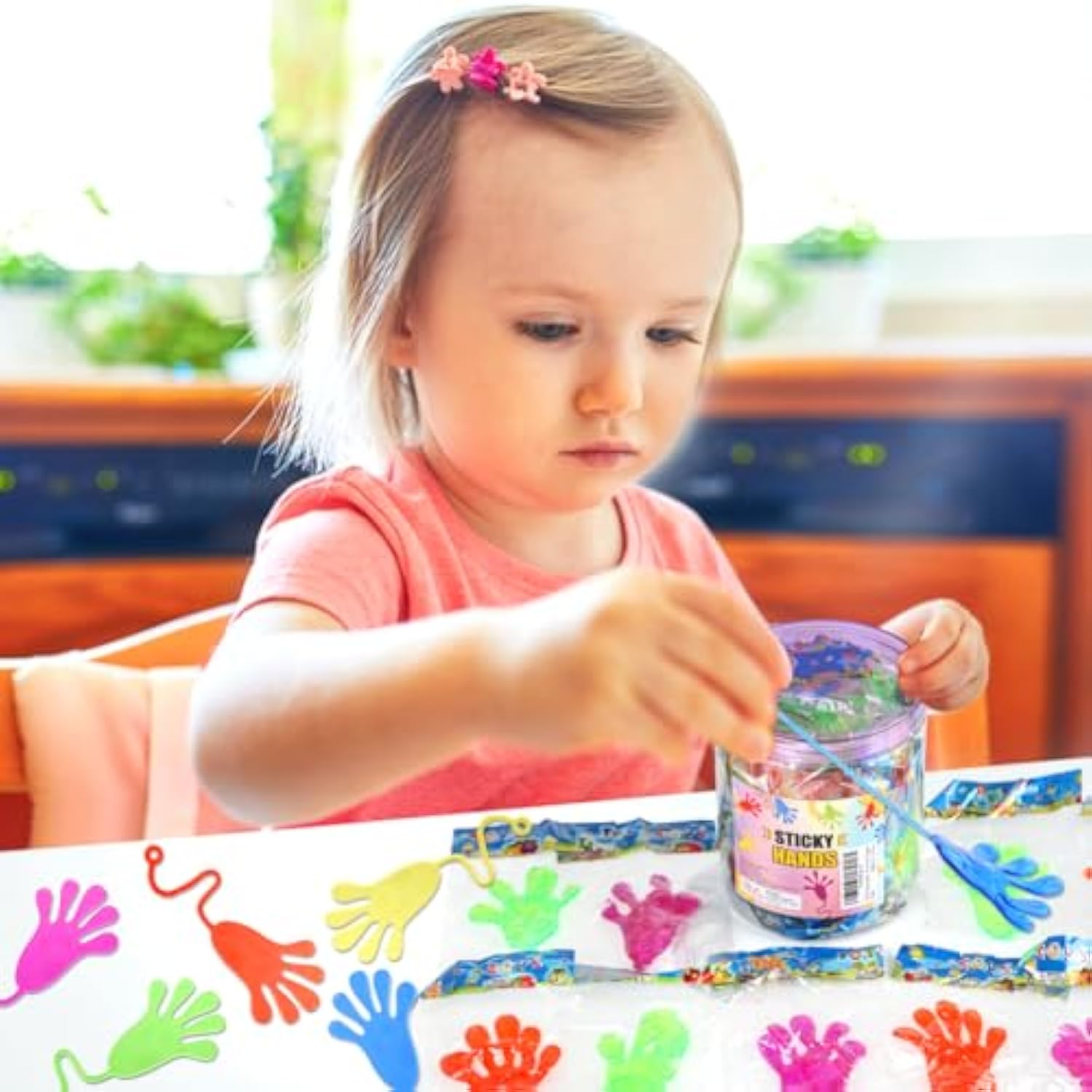 52 Pcs Sticky Hands, Party Favors For Kids 4-8 8-12 Goodie Bag Stuffers Treasure Box Prizes Mini Stretchy Hands Fidget Toys Adults Party Supplies Birthday Gifts For Boys Girls Teens