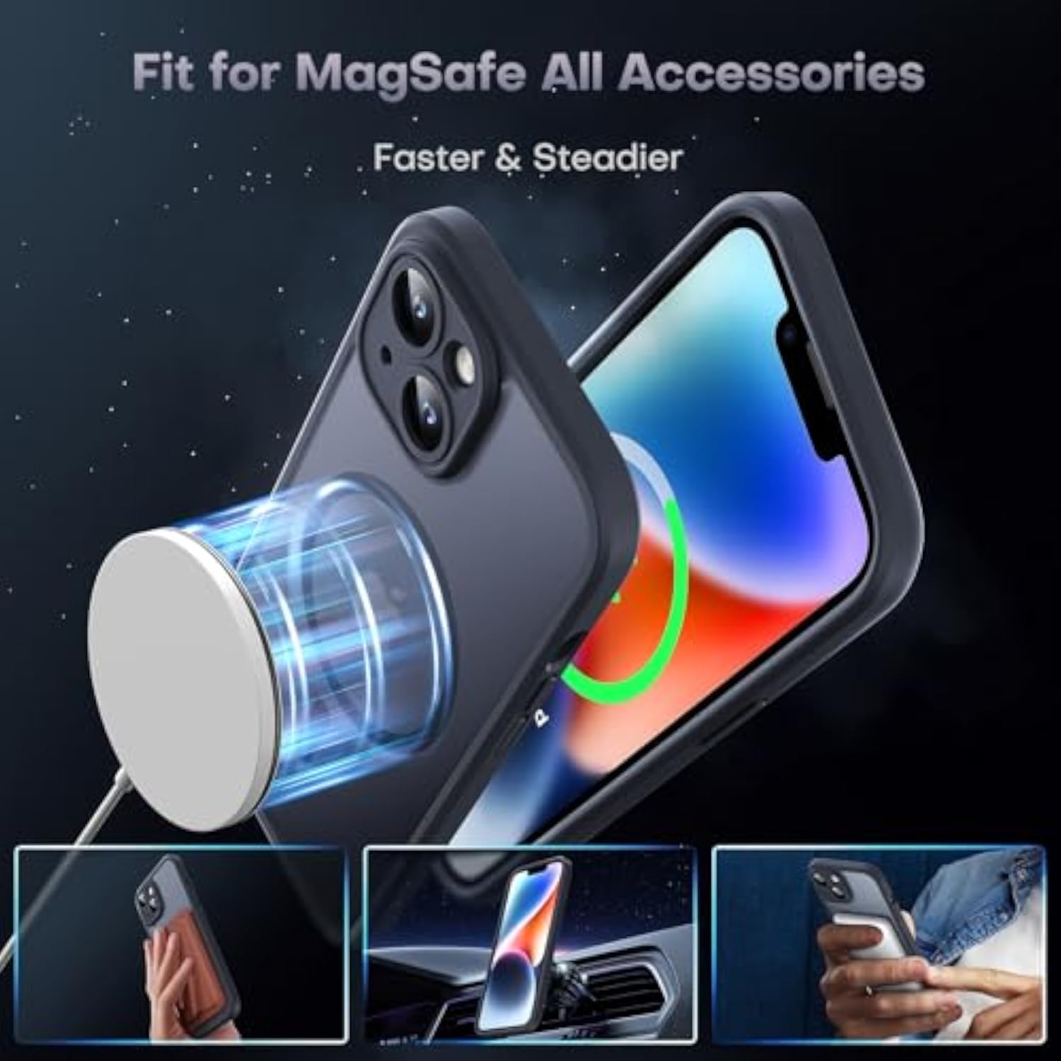 MagSafe Compatible iPhone 14 Case in Black