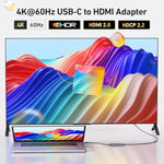 Uni Usb-C To Hdmi Adapter 4K@60Hz, Thunderbolt 3/4 To Hdmi Adapter, Type C Hdmi Converter, Compatible With Macbook Pro/Air 2022, Pro/Air, Surface Laptop, Dell Xps, Chromebook, Galaxy & More