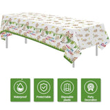 Monkey Birthday Decorations Tablecloth, 3 Pack Disposable Jungle Safari Wild Animal Theme Monkey Party Supplies Tablecover For Birthday Baby Shower, 86In X 55In