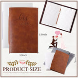 2 Pcs Wedding Vow Books His And Hers Vow Books Vow Notebook For Wedding Vows Journal Wedding Day Officiant Book 5.9 X 3.9 Inch, Bridal Shower Gifts, Wedding Keepsake, 50 Pages/Pcs (White, Brown)