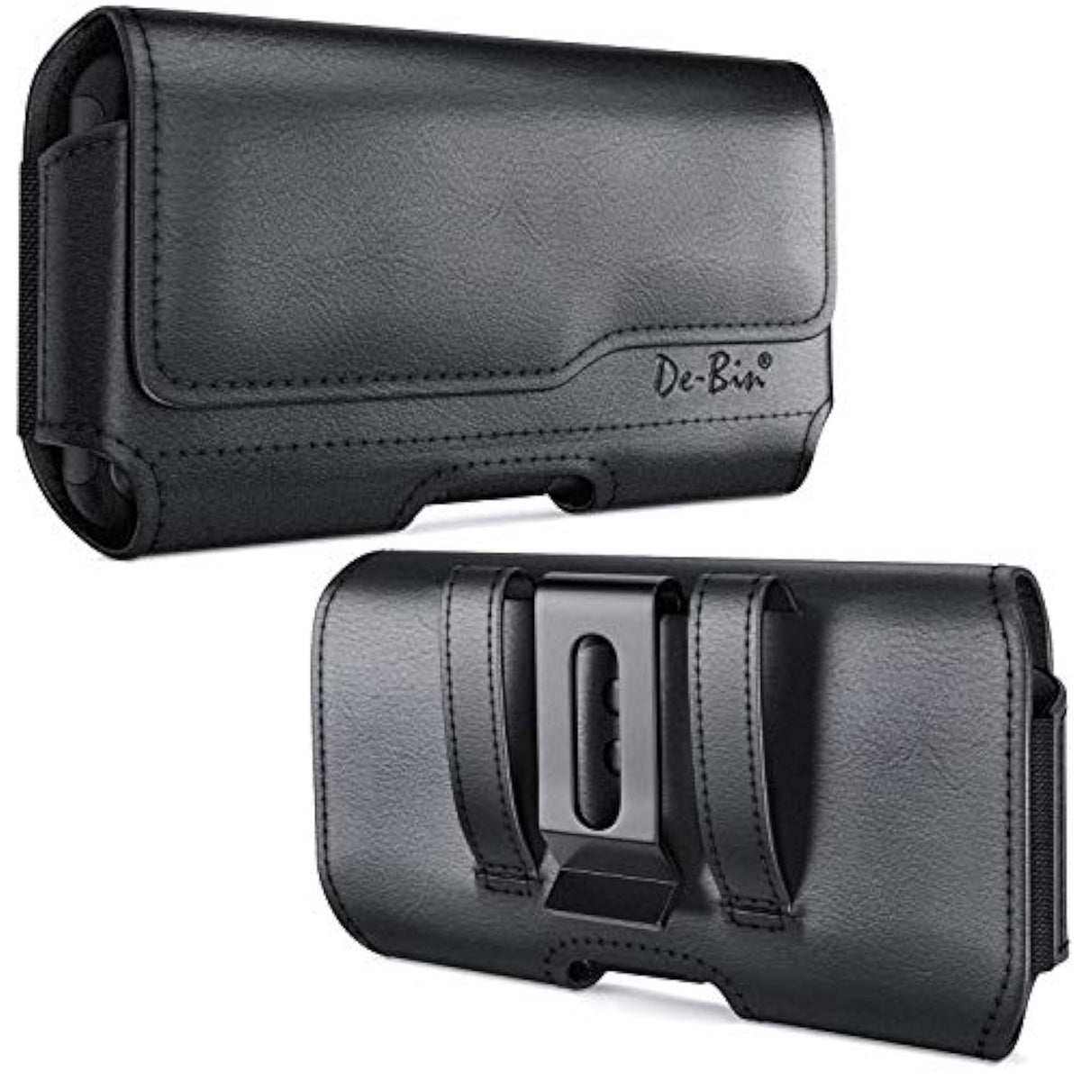 Case For Large Iphone Plus, Pro Max Cell Phones, Samsung Galaxy S24+ Plus 5G To S10+ Plus Smartphones – Cellphone Belt Holder Clip Holster Carry Pouch Man Women (Fits Phone With Case On) Black