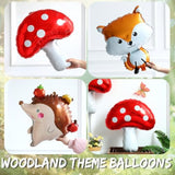 158Pcs Sage Green Pink Gold Woodland Balloon Garland Arch Kit,With Mushroom,Fox,Hedgehog Foil Balloons For Forest Fairy Wild Animal Theme Baby Shower Birthday Spring Garden Tea Party Decorations
