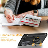 For Motorola Edge 2022 Case With 2 Pcs Tempered Glass Screen Protector, [Military Grade] 16Ft. Drop Tested Protective Cover With Magnetic Kickstand Car Mount For Motorola Moto Edge 2022, Black