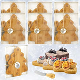 6 Pcs Christmas Tree Cutting Board,Christmas Tree Charcuterie Board For Kitchen,Christmas Tree Shaped Wood Cutting Board,Christmas Wooden Serving Tray,Christmas Decoration Charcuterie Boards