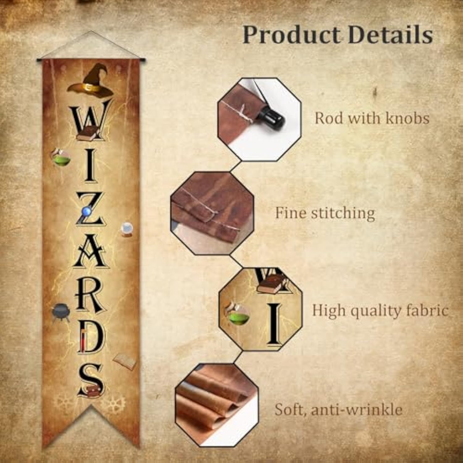 Wizards Porch Signs Magical Wizard Banner Door Sign Sets 47.2 X 11.8 Inch Halloween Hanging Banner Decorations For House Door Backdrop Photography Birthday Party Supplies
