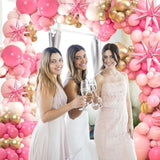 161Pcs Pink Balloon Arch Kit - Macaron & Gold Party Decor
