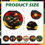 12 Pcs Black History Month Party Decorations Paper Lanterns 8 Inches Round Hanging Paper Decorations for Party Office Classroom Supplies Indoor Outdoor