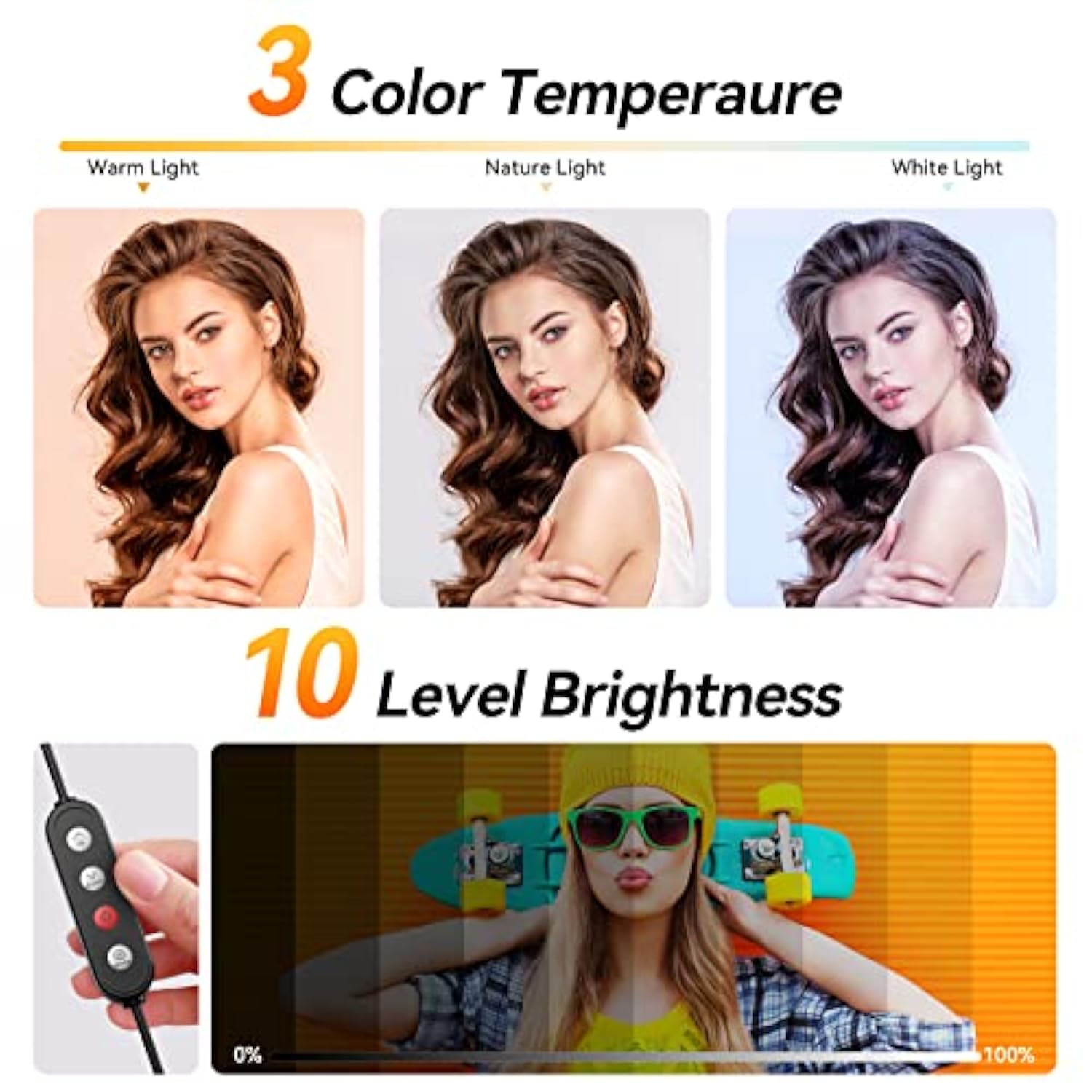 12" Ring Light With 63" Extendable Tripod Stand, Selfie Ringlight With Phone Holder And Wireless Remote, 2-In-1 Dimmable Led Ring Light And Selfie Stick For Makeup, Live Stream, Photography