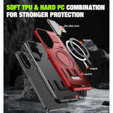 For Samsung Galaxy A36 5G Phone Case Built In Lens Protector [Compatible With Magsafe] [15 Ft Military Grade Drop Protection] With 2X Tempered Glass Screen Protector Shockproof Case(Eed)