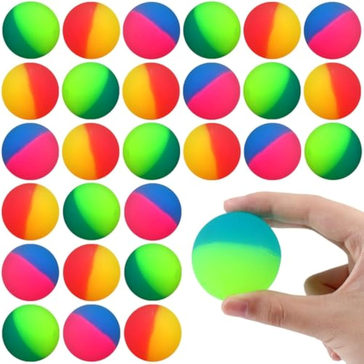 30 Pcs Bouncy Balls For Kids, 45 Mm/1.77 Inch Colorful Large Rubber Balls Bulk For Birthday Party Favors Classroom Carnival Prizes Goodie Gift