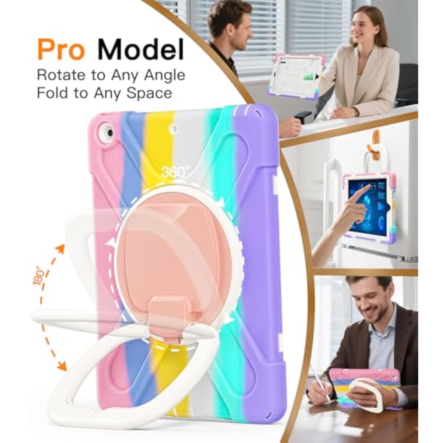 Rotating Stand Pencil Holder Carrying Shoulder Strap Case For Ipad 9Th 8Th 7Th Generation