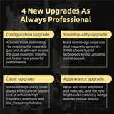 Kz Zsn Pro X Gaming Earbuds In Ear Monitor Headphones, High Fidelity Iems Earphones, Hybrid Dual Driver Wired Earbuds With 1Ba 1Dd Detachable Tangle-Free Cable For Computer Tablet (Black, With Mic)