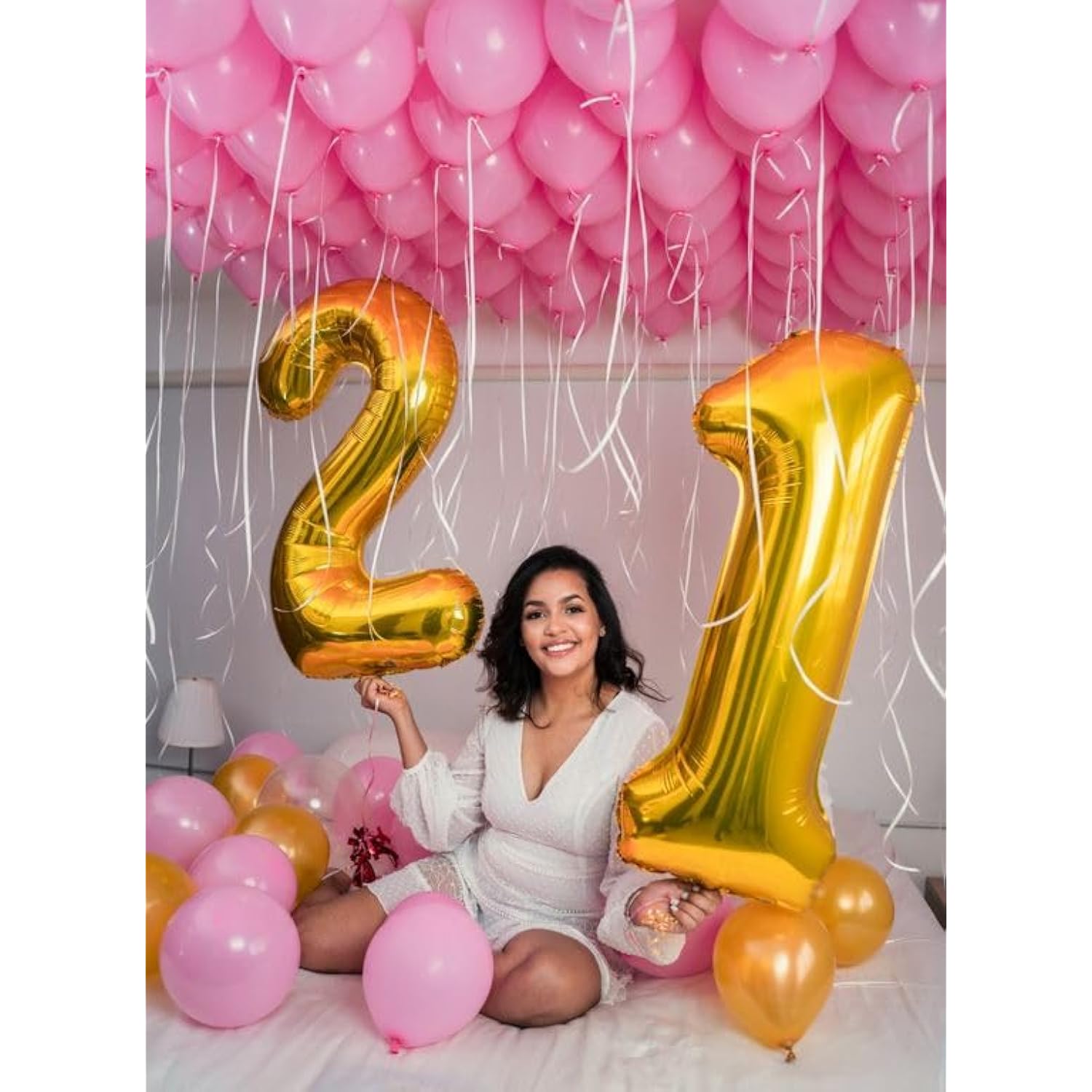 Gold 2 Balloon, Number Balloon 40 Inch, Two Balloon Number Birthday Decorations, Second 2Nd Birthday Party Supplies, Number 2 Balloon