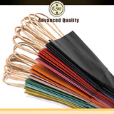 Large Kraft Paper Bags With Handles Bulk 13"X10"X5" 60-Pack Gift Bags 16 Solid Colors (Large Size) For Wedding, Baby Shower & Birthday Party