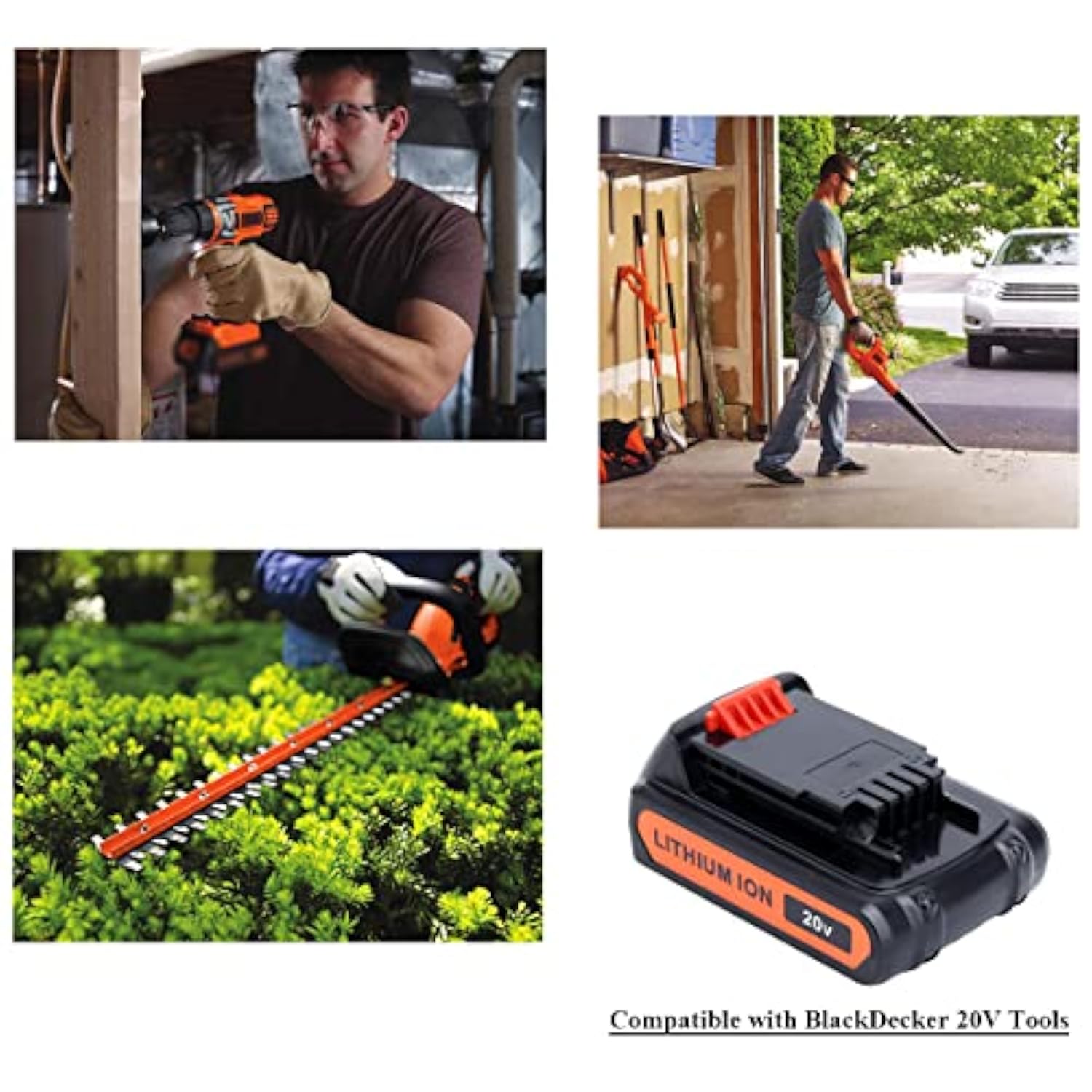 2Pack 4.0Ah 20V Max Lbxr20 Compatible With Black And Decker Weed Eater 20V Battery Lb2X4020 Lbxr2020-Ope Lbxr20-Ope2 Lbxr20B-2 Lb2X3020-Ope Lbxr20Bt 20 Volt Max Outdoor Cordless Power Tools