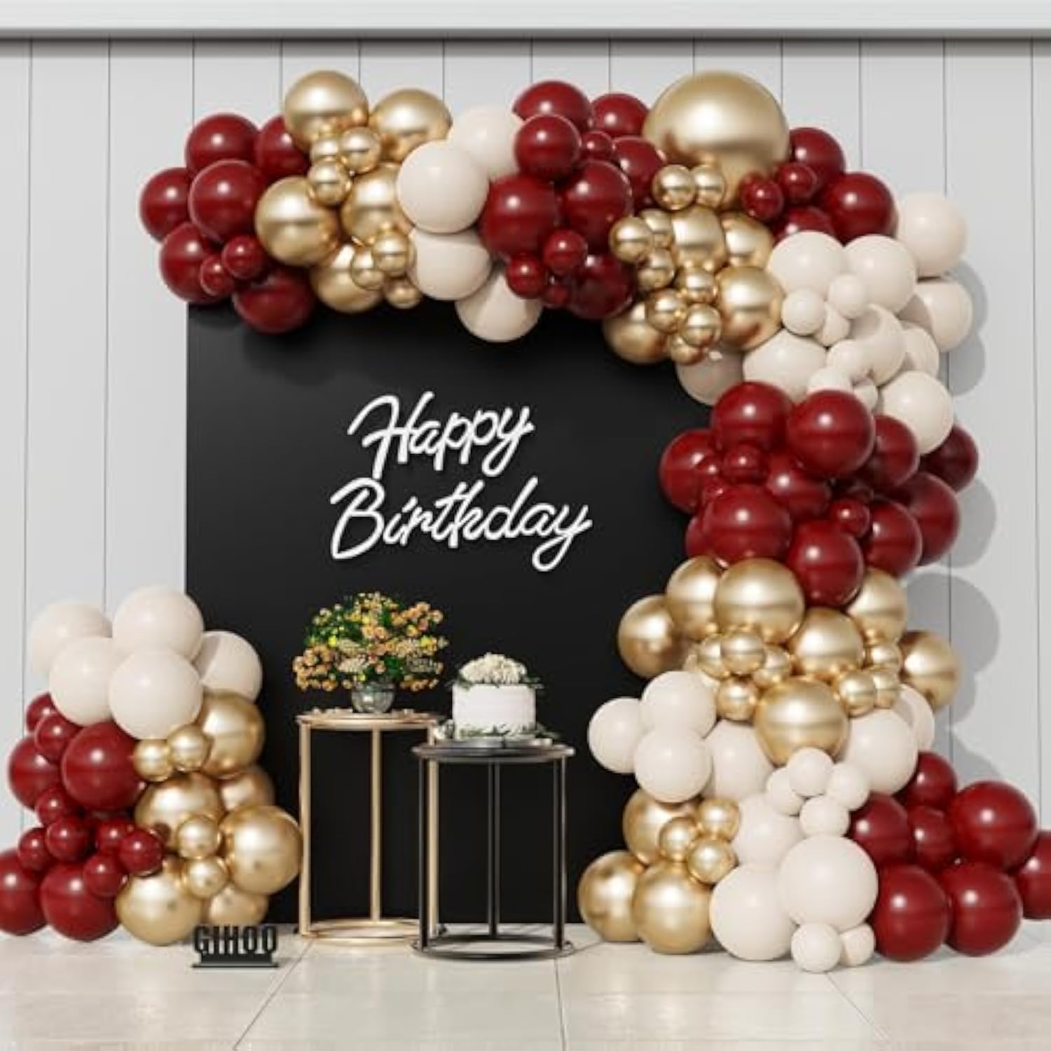 146Pcs Burgundy Balloon Arch Kit for Wedding, Baby Shower, or Birthday Decor