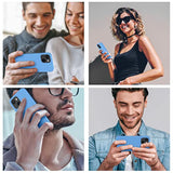 Designed For 13 Case, Designed For 14 Case, Silicone Ultra Slim Shockproof Protective Phone Case With [Soft Anti-Scratch Microfiber Lining], 6.1 Inch, Blue