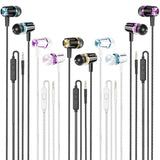 Wired Earbuds 5 Pack, Earbuds Headphones With Microphone, Earphones With Heavy