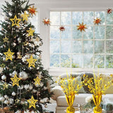 6pcs Gold Foil Starburst Table Centerpieces for Party & Holiday Decorations