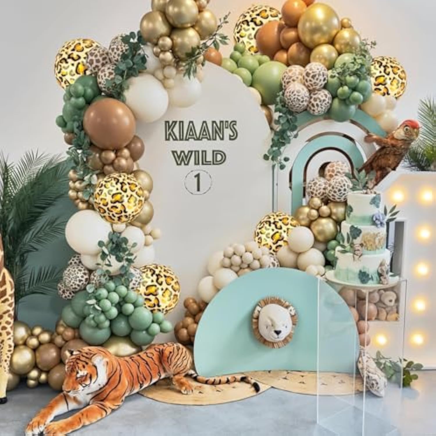 6 Pc 22 Inch Large Metallic Leopard/Cheetah Print Foil Balloons Jungle Party Decor